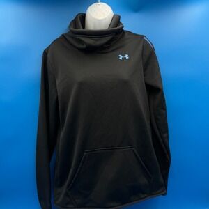 Under Armour Womens Black ColdGear Mock Neck Long Sleeve Cowl Neck Med